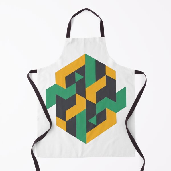 Item preview, Isometric Hexagon Abstract - Modern Geometric Optical Art designed and sold by Dzblack.