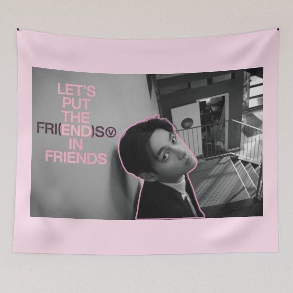 Item preview, fri(end)s - v ♡ pink outline designed and sold by lefilledufilm.