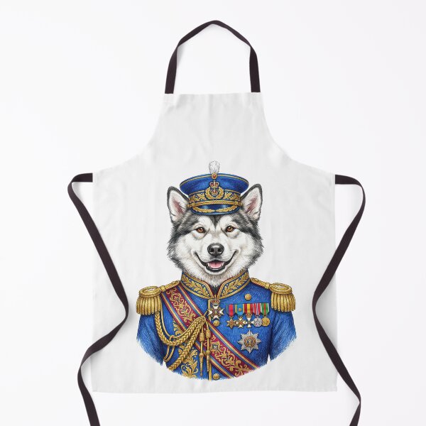 Item preview, Husky Dog Royal Military General Vintage Portrait designed and sold by TeeARTHY.