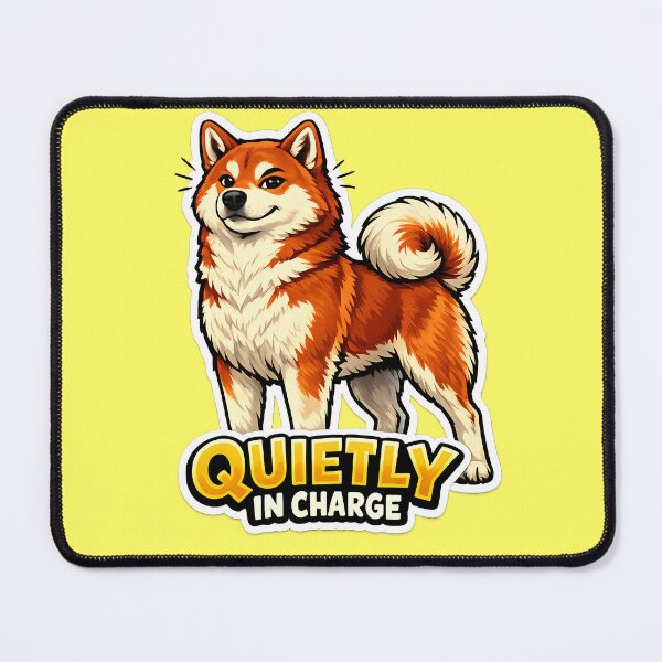 Item preview, Quietly In Charge Funny Akita Inu Dog Sticker designed and sold by lazygum.