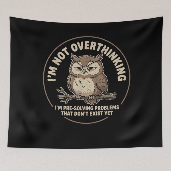 Item preview, Not Overthinking Owl designed and sold by LASTIQUE-dd.