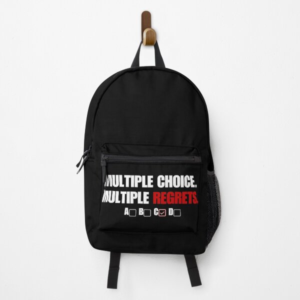 Item preview, Funny Regret Quote – Multiple Choice Multiple Regrets designed and sold by No Excuses Supply.
