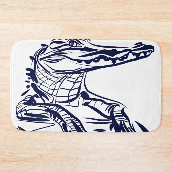 Item preview, crocodile - Blue Abstract Art designed and sold by shadow-bloom.