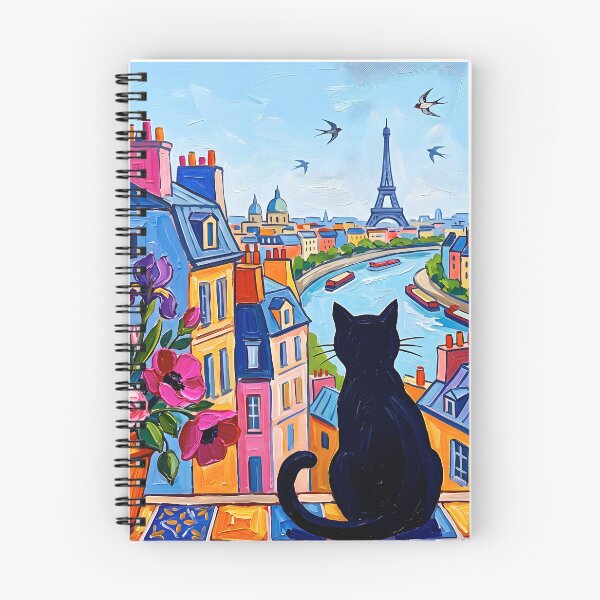 Item preview, Black Cat parís Window View Art designed and sold by Timegraf.