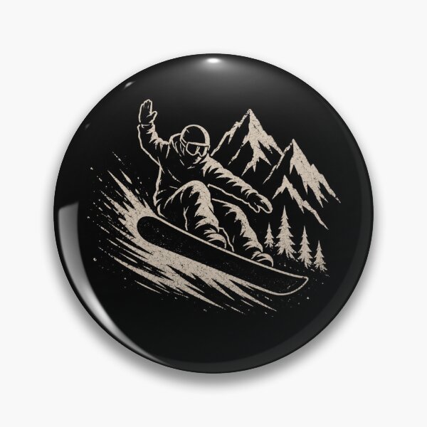 Item preview, Retro Snowboard Rider Mountain Adventure Vintage Winter designed and sold by Moizento.