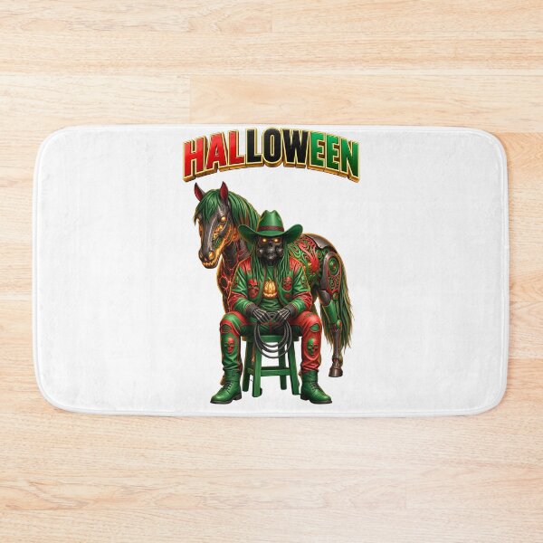Item preview, Halloween Cowboy Skeleton Rider with Haunted Horse | Gothic Western Horror Design designed and sold by ArtSpark Studio.