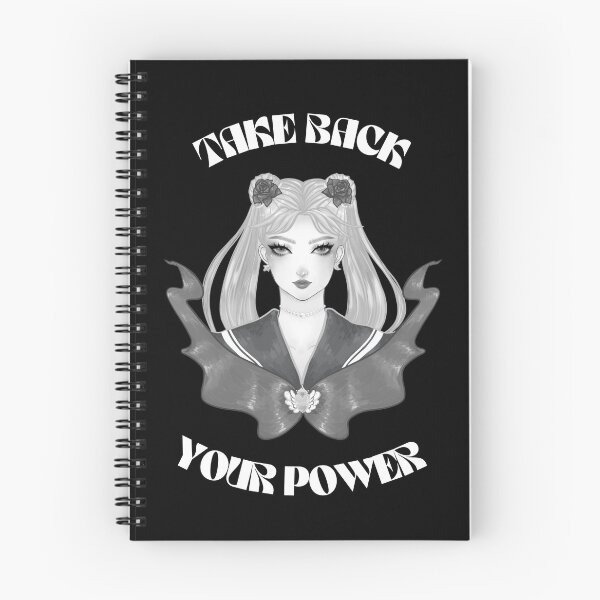 Item preview, B&Wl Magical Girl Painting ft. Inspirational Quote: "Take Back Your Power" designed and sold by SpringTeaDesigns.