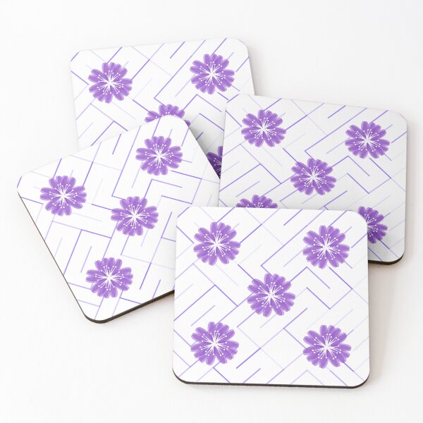 Item preview, Purple Cherry Blossom Geometric Lines Elegant Spring Floral Pattern designed and sold by Art IN Pack.