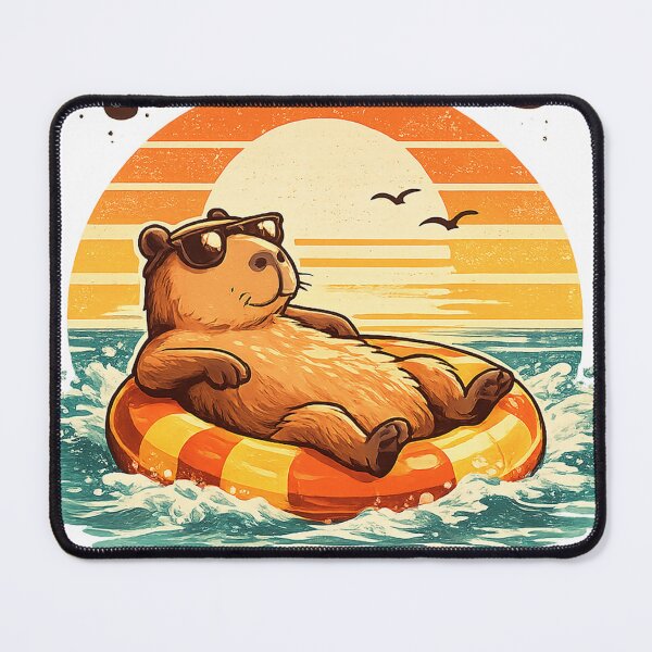 Item preview, No Stress, Just Capybara – Cute Retro Summer Vacation Design designed and sold by Lumivo Studio.