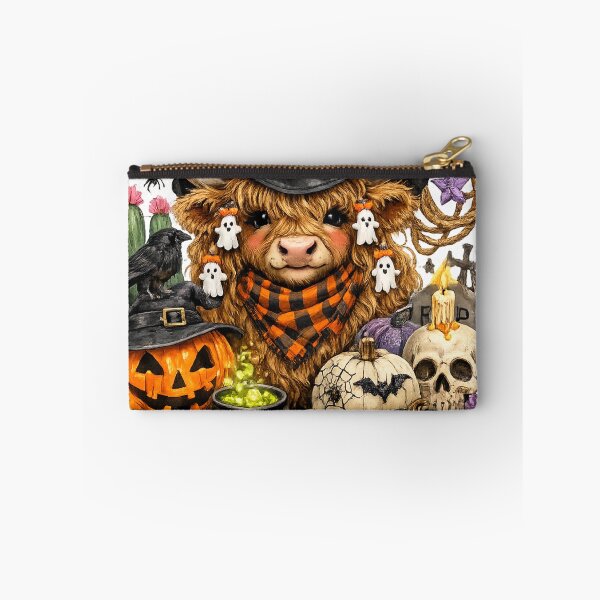 Item preview, Western Halloween Highland Cow Witch designed and sold by butterflies-new.