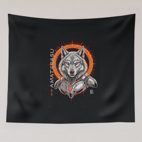 Item preview, Amaterasu Mecha Wolf Japanese Sci-Fi Aesthetic designed and sold by Chris&Argy.