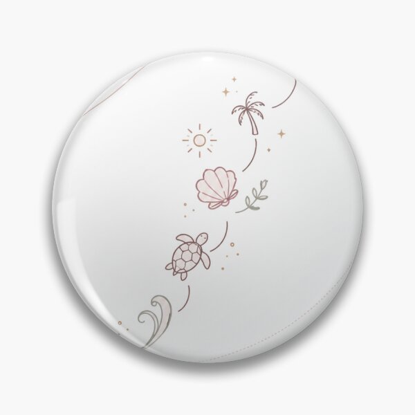 Item preview, Boho Beach Line Art — Palm Tree, Turtle & Seashell Illustration designed and sold by JolususaStore.