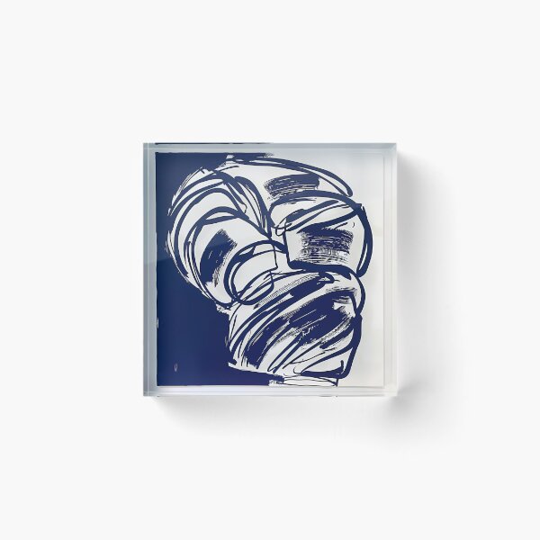 Item preview, Croissant - Blue Abstract Art designed and sold by shadow-bloom.