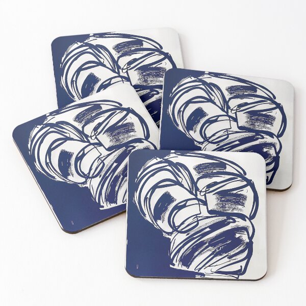 Item preview, Croissant - Blue Abstract Art designed and sold by shadow-bloom.