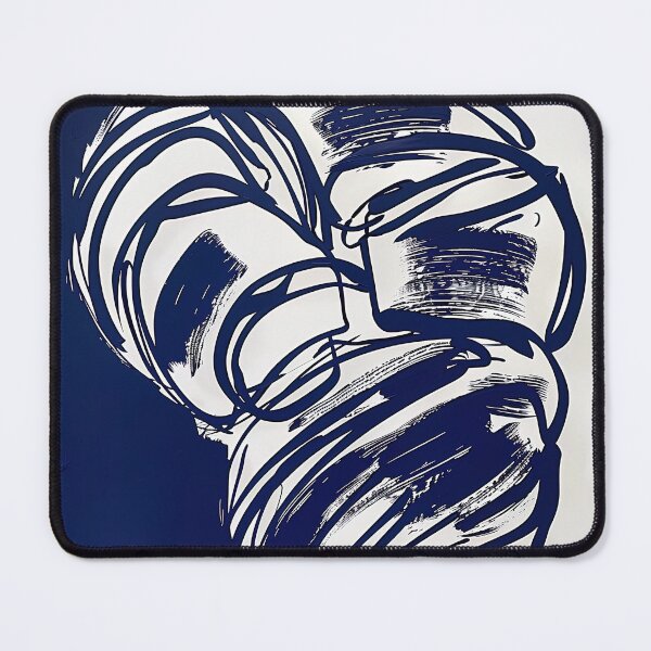 Item preview, Croissant - Blue Abstract Art designed and sold by shadow-bloom.