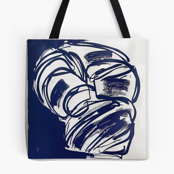 Item preview, Croissant - Blue Abstract Art designed and sold by shadow-bloom.