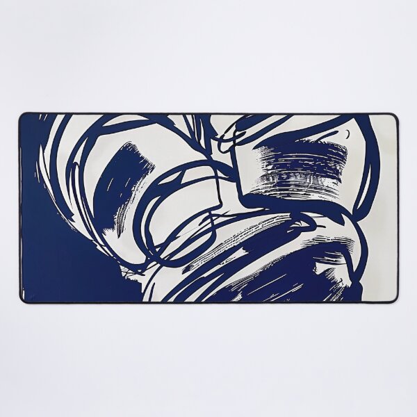 Item preview, Croissant - Blue Abstract Art designed and sold by shadow-bloom.