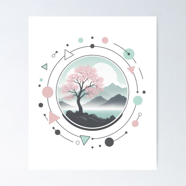 Item preview, Sakura Serenity – Minimalist Japanese Landscape designed and sold by PT PROJECT.