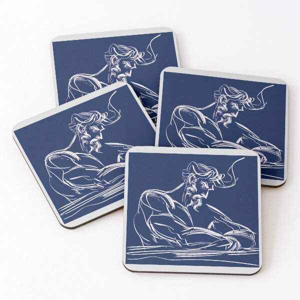Item preview, Cronus, Greek deity - Blue Abstract Art designed and sold by shadow-bloom.