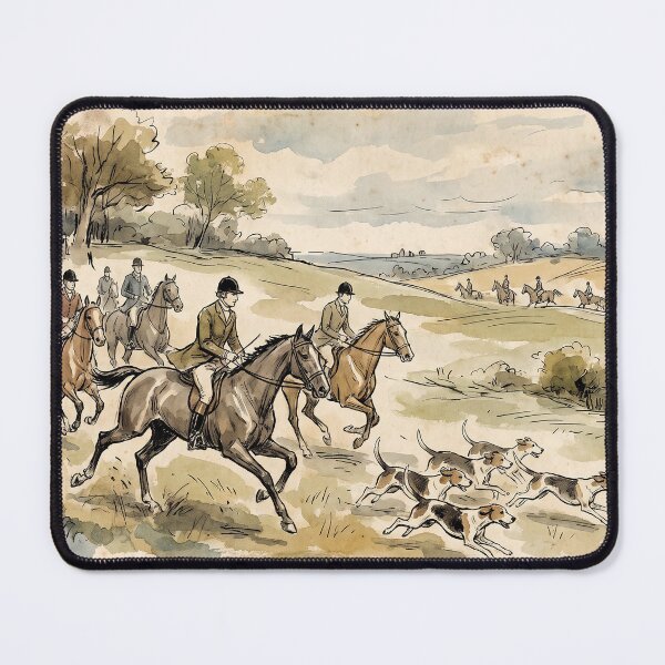 Item preview, Vintage Equestrian Horse Riding Watercolor Ink Sketch designed and sold by KiwiRider.