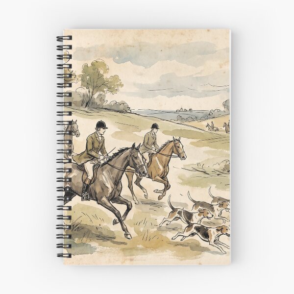 Item preview, Vintage Equestrian Horse Riding Watercolor Ink Sketch designed and sold by KiwiRider.
