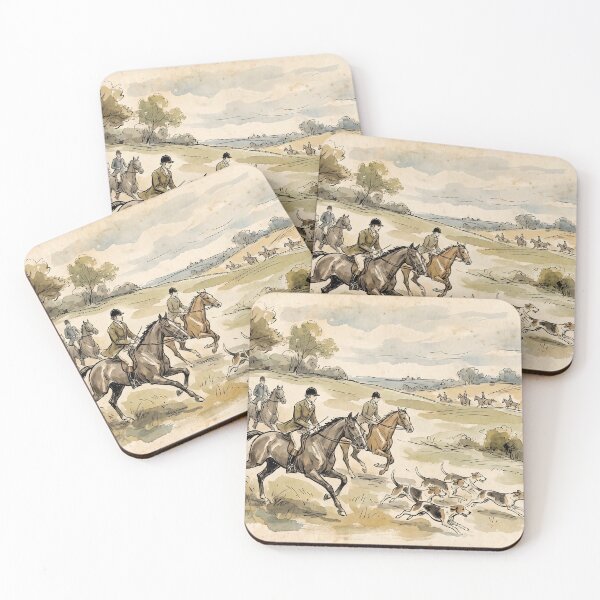 Item preview, Vintage Equestrian Horse Riding Watercolor Ink Sketch designed and sold by KiwiRider.