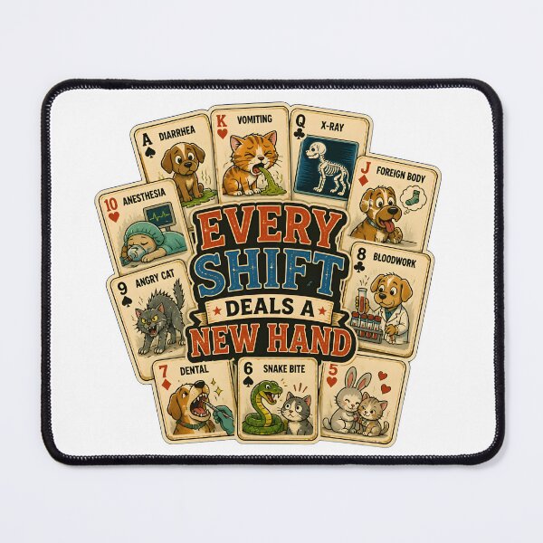 Item preview, Every Shift Deals a New Hand Funny Veterinary Playing Cards | Veterinarian Gift designed and sold by Bettybee00.