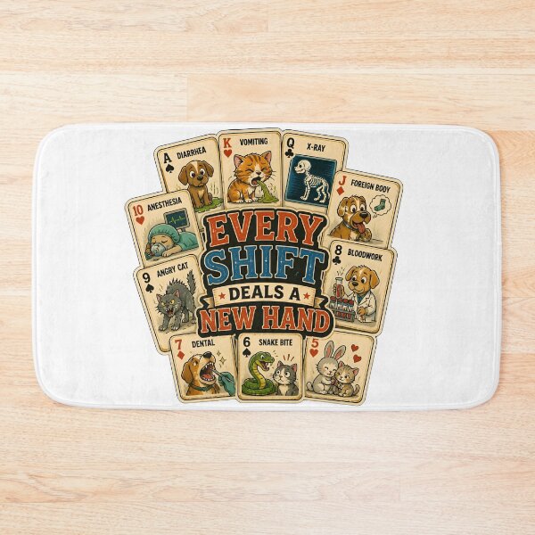 Item preview, Every Shift Deals a New Hand Funny Veterinary Playing Cards | Veterinarian Gift designed and sold by Bettybee00.