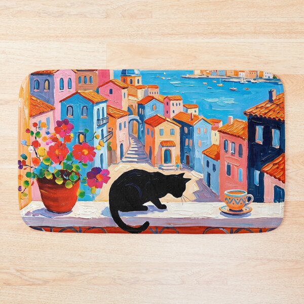 Item preview, Black Cat parís Window View Art designed and sold by Timegraf.