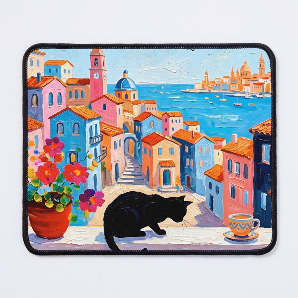 Item preview, Black Cat parís Window View Art designed and sold by Timegraf.