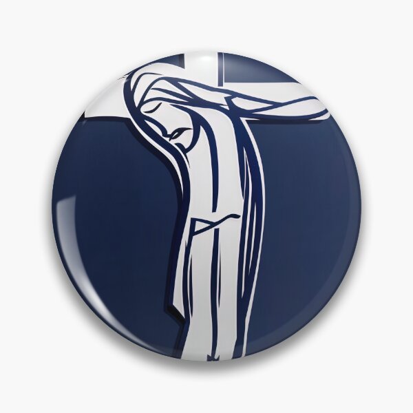 Item preview, Crucifix - Blue Abstract Art designed and sold by shadow-bloom.