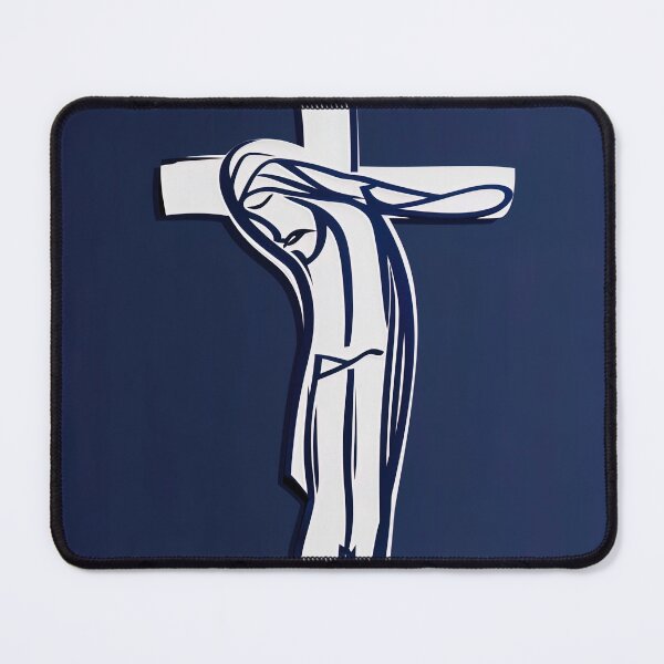 Item preview, Crucifix - Blue Abstract Art designed and sold by shadow-bloom.