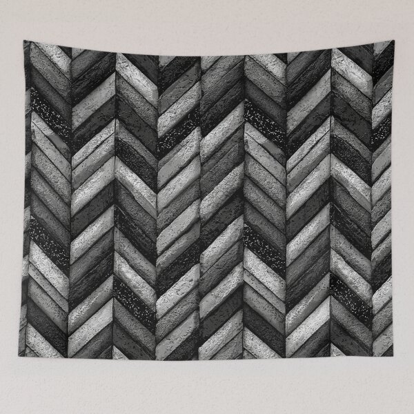 Item preview, Distressed Monochrome Herringbone designed and sold by Piotrek0001.