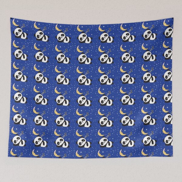 Item preview, Cute Sleeping Panda Crescent Moon Night Sky Starry Dream Illustration designed and sold by Art IN Pack.