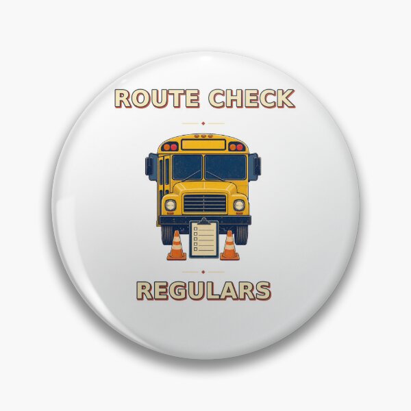 Item preview, Route Check Regulars Vintage School Bus Driver Graphic designed and sold by Freshloop Studio | Whimsical Vintage Art.