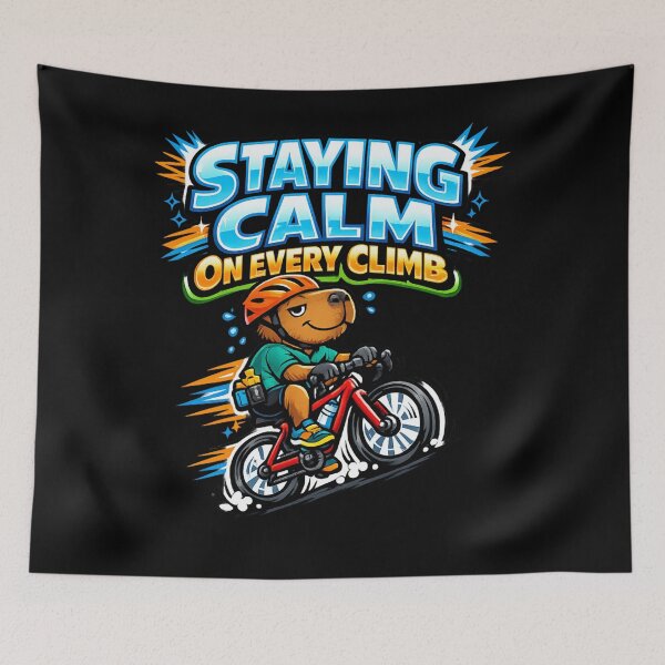 Item preview, Funny Cycling Capybara Bike Climb Cycling Humor designed and sold by GainzNGains.