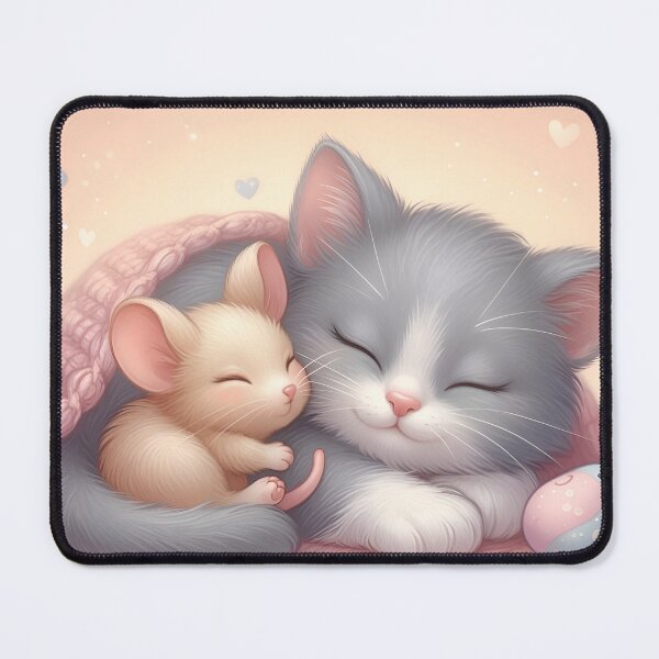 Item preview, Sweet Dreams, Kitten and Mouse designed and sold by TinCatOutPost.
