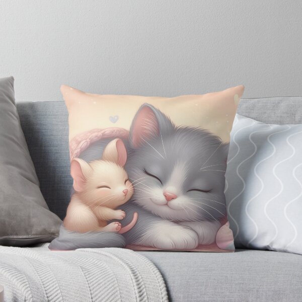 Item preview, Sweet Dreams, Kitten and Mouse designed and sold by TinCatOutPost.
