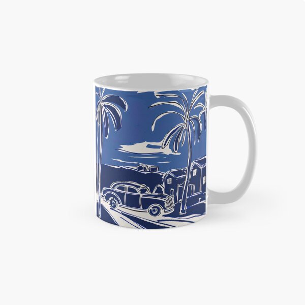 Item preview, Cuba landscape - Blue Abstract Art designed and sold by shadow-bloom.