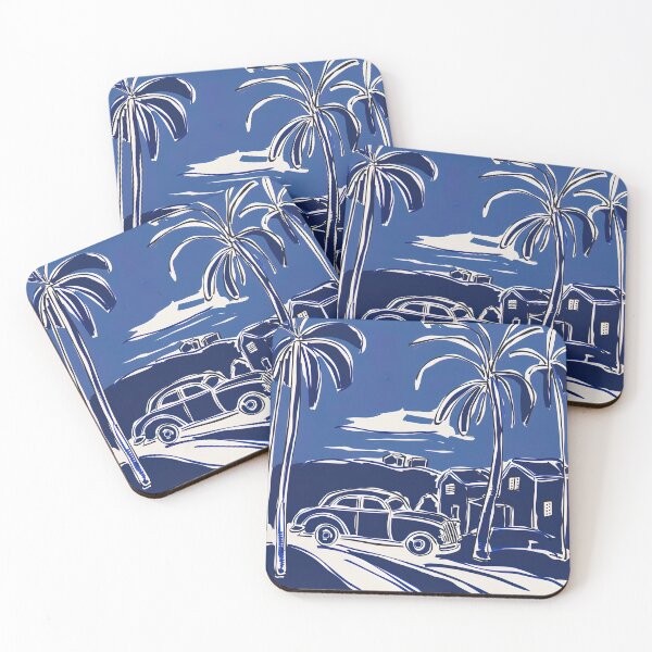 Item preview, Cuba landscape - Blue Abstract Art designed and sold by shadow-bloom.