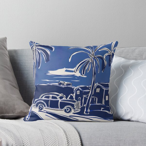 Item preview, Cuba landscape - Blue Abstract Art designed and sold by shadow-bloom.