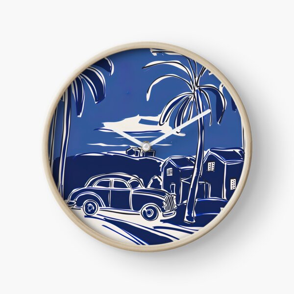 Item preview, Cuba landscape - Blue Abstract Art designed and sold by shadow-bloom.