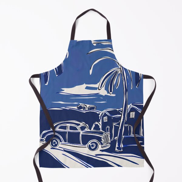 Item preview, Cuba landscape - Blue Abstract Art designed and sold by shadow-bloom.