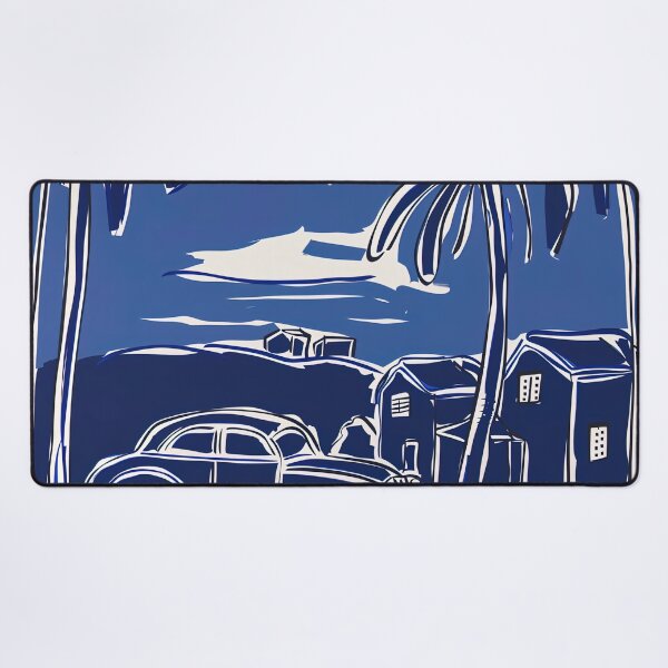 Item preview, Cuba landscape - Blue Abstract Art designed and sold by shadow-bloom.