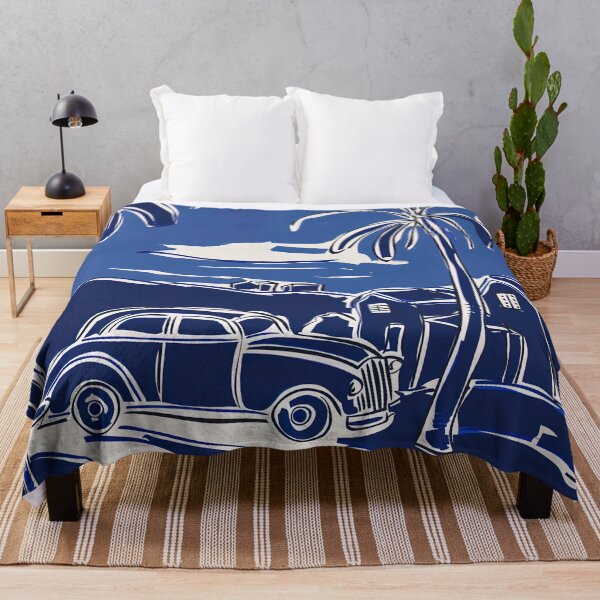 Item preview, Cuba landscape - Blue Abstract Art designed and sold by shadow-bloom.