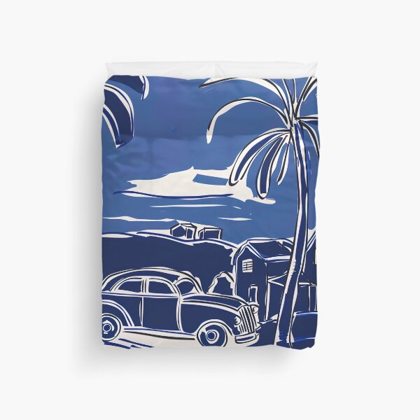 Item preview, Cuba landscape - Blue Abstract Art designed and sold by shadow-bloom.