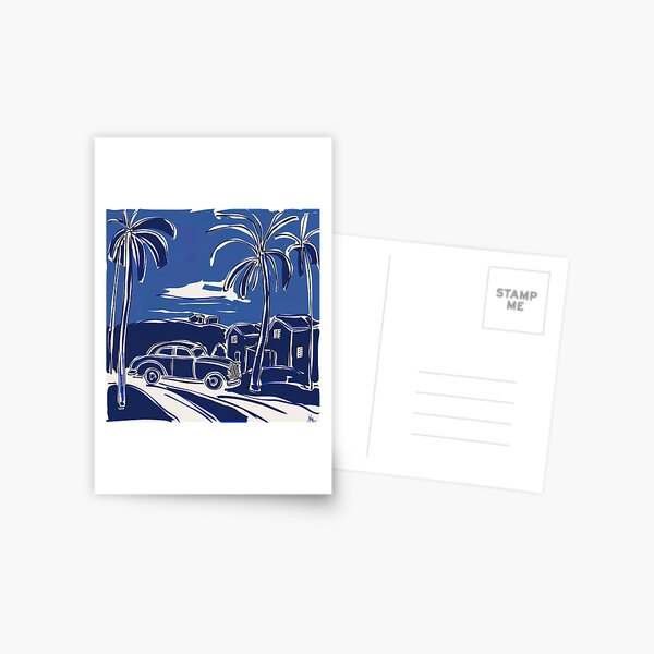 Item preview, Cuba landscape - Blue Abstract Art designed and sold by shadow-bloom.