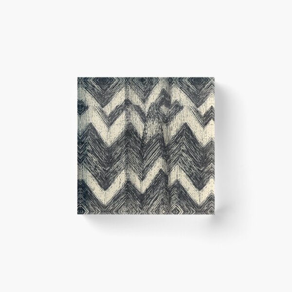 Item preview, Charcoal Brushstroke Chevron Art designed and sold by Piotrek0001.