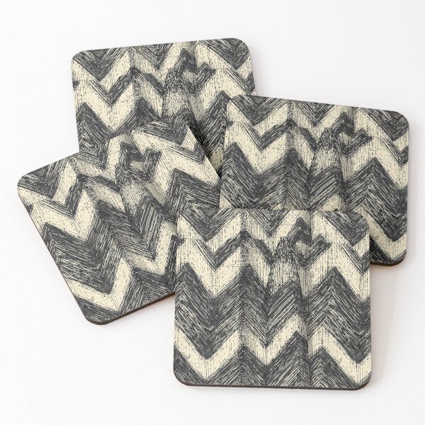 Item preview, Charcoal Brushstroke Chevron Art designed and sold by Piotrek0001.