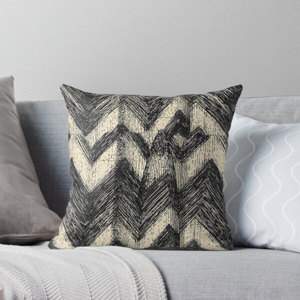 Item preview, Charcoal Brushstroke Chevron Art designed and sold by Piotrek0001.